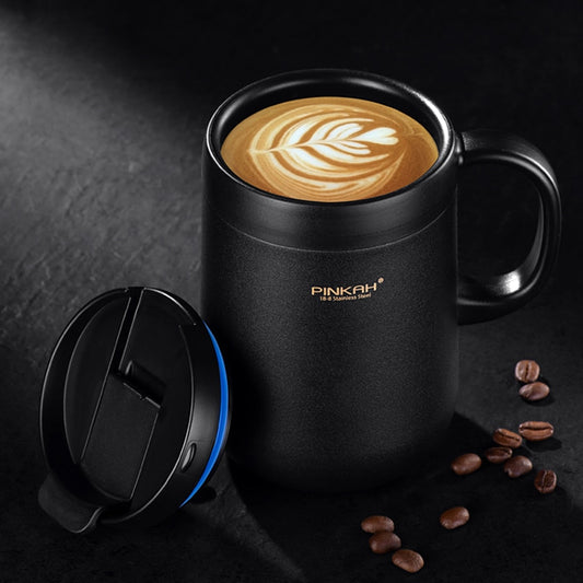 Hot Sale Pinkah Coffee Thermo Mug 340ml 460ml Office Vacuum Flasks Home Thermos Cup With Handle Insulated Mug Thermos As Gift